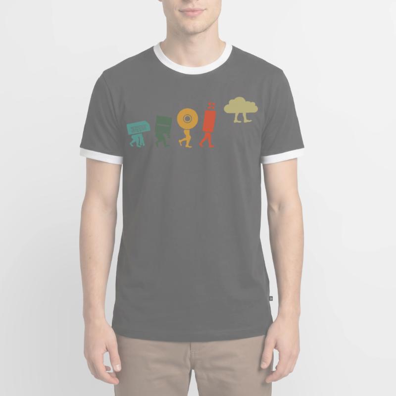 Cloud Computing, Programmierer Nerd Männer Kontrast-T-Shirt