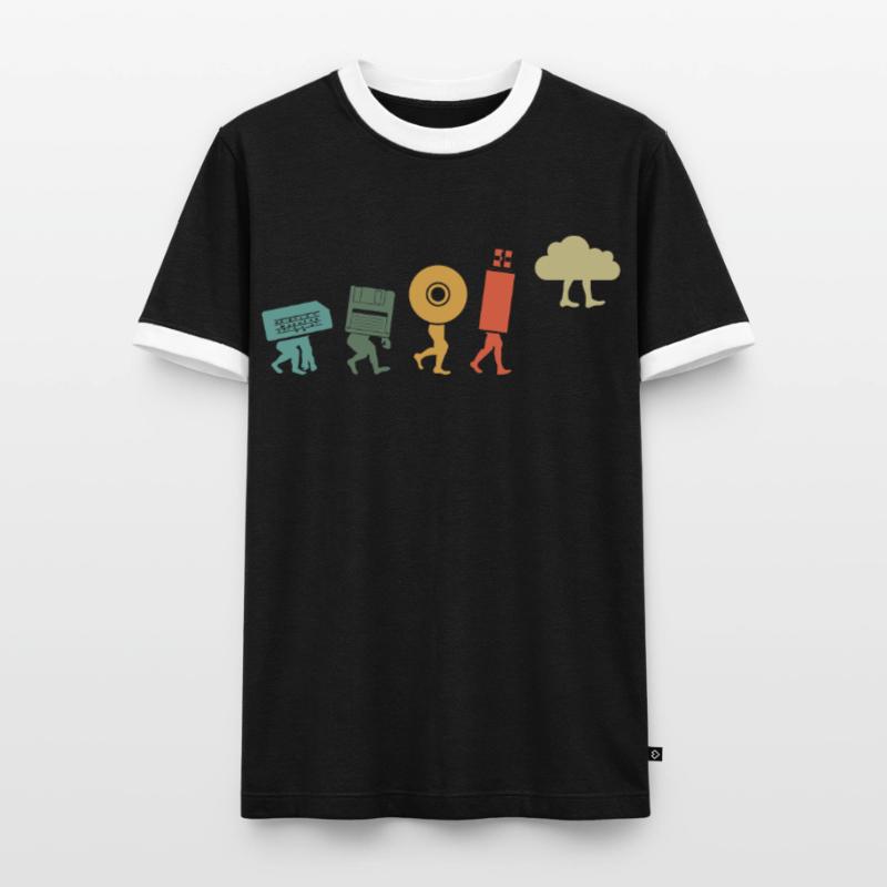 Cloud Computing, Programmierer Nerd Männer Kontrast-T-Shirt