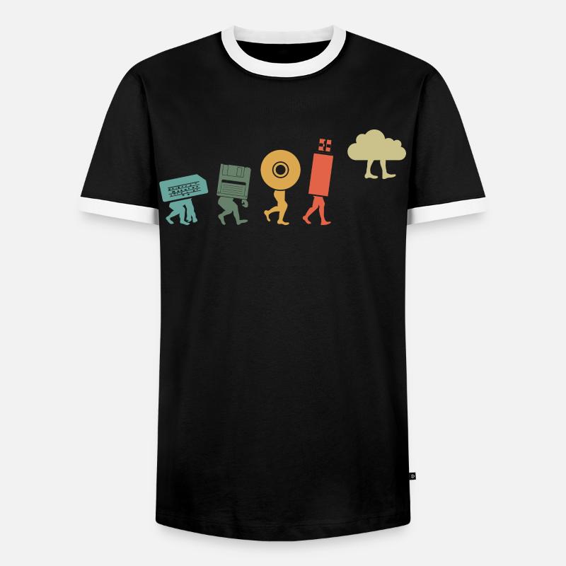 Cloud Computing, Programmierer Nerd - Männer Kontrast-T-Shirt - Schwarz/Weiß