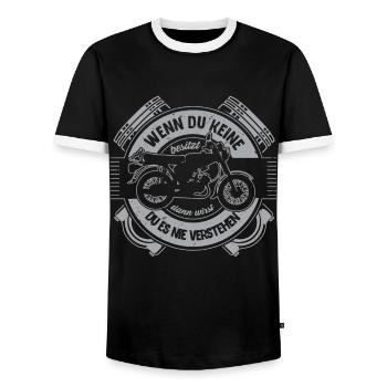 Simmi S51 Wenn du keine Besitzt - Männer Kontrast-T-Shirt - Schwarz/Weiß - Vorne - AI Model Female 172 light (172cm) & AI Model Male 178 light (178cm)
