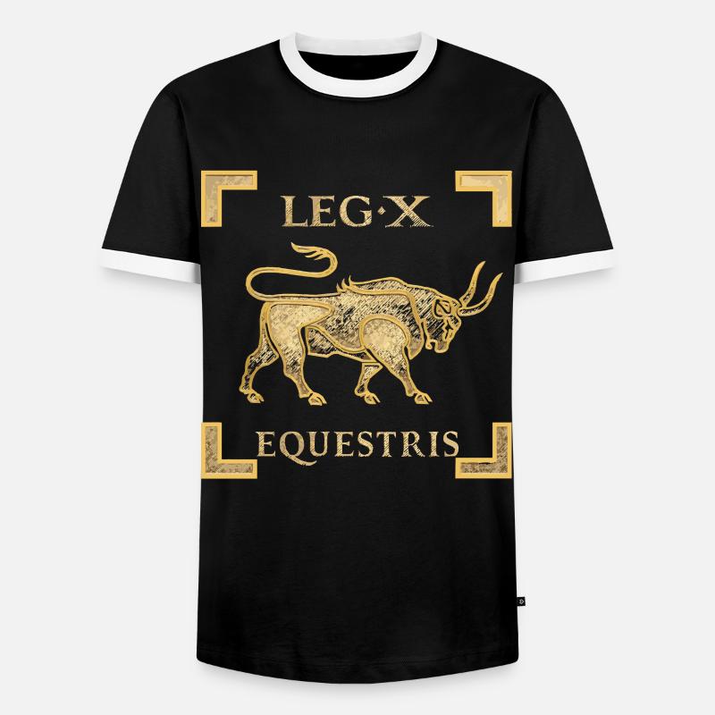 Legio X Equestris Julius Caesar - Männer Kontrast-T-Shirt - Schwarz/Weiß