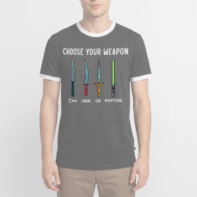 PHYTON PROGRAMMER Programmation Encodage d’encodeur T-shirt contrasté Homme