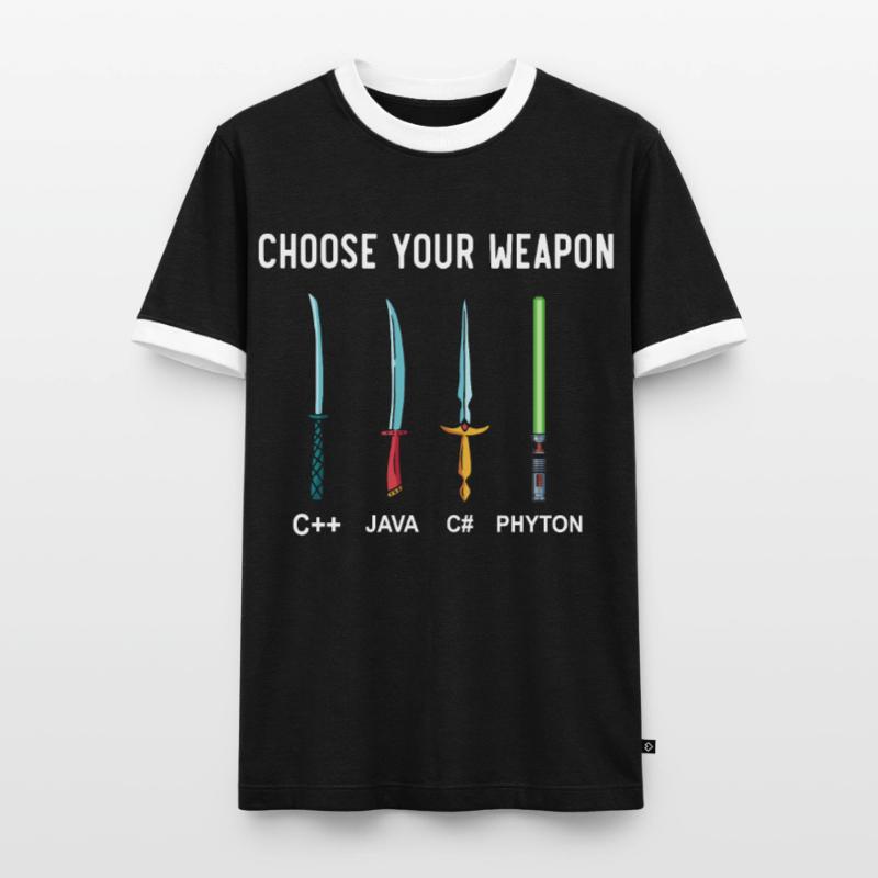 PHYTON PROGRAMMER Programmation Encodage d’encodeur T-shirt contrasté Homme