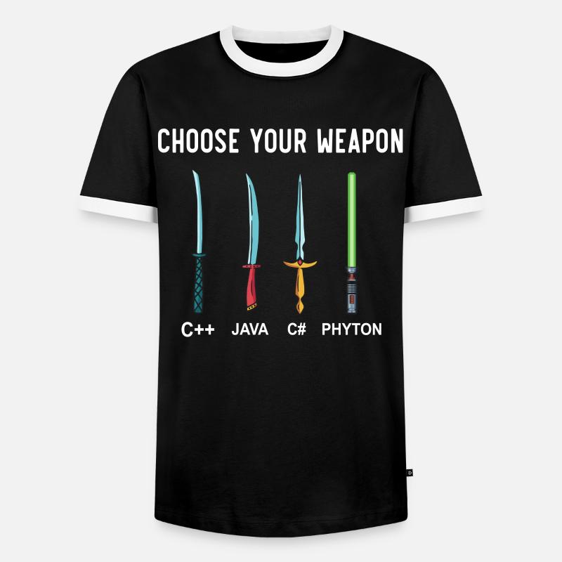 PHYTON PROGRAMMER Programming Encoder Encoding - Men's Ringer Shirt - black/white