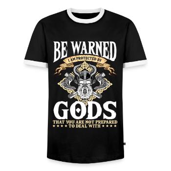 Wikinger Wikinger Nordmythologie - NORSE - Männer Kontrast-T-Shirt - Schwarz/Weiß - Vorne - AI Model Female 172 light (172cm) & AI Model Male 178 light (178cm)