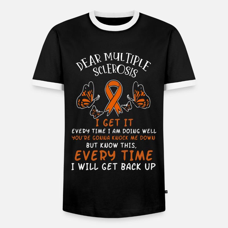Multiple sclerosis sensitization. - Men's Ringer Shirt - black/white