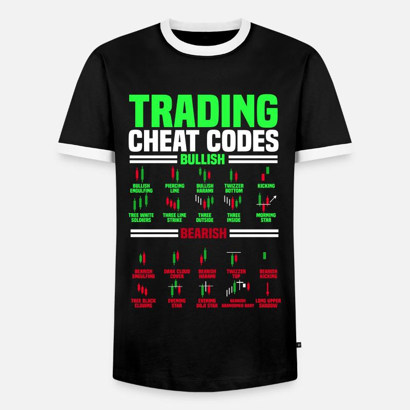 Trading, Trader, Exchange, Crypto - Men's Ringer Shirt - black/white
