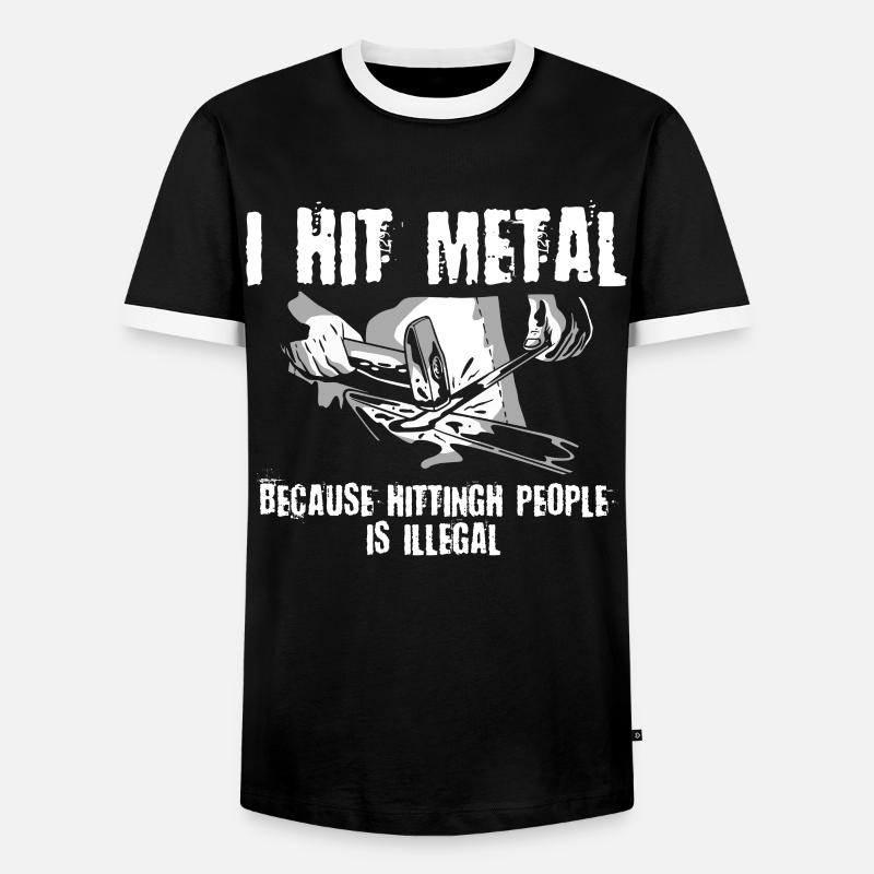 Blacksmith, Blacksmith - Men's Ringer Shirt - black/white