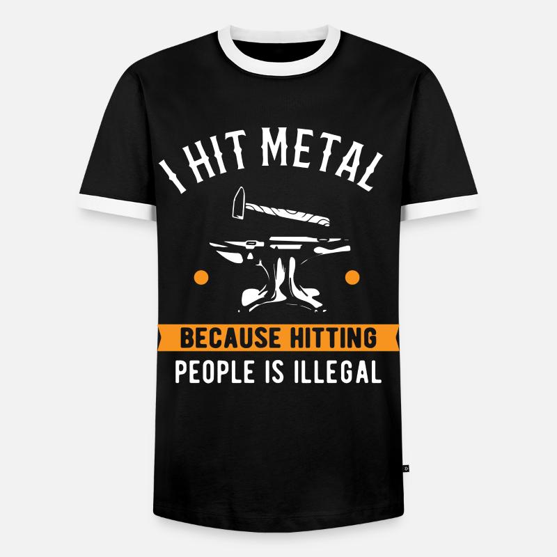 Blacksmith, Blacksmith - Men's Ringer Shirt - black/white