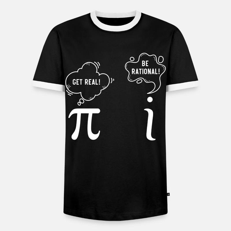 Rational Mathematical Nerd Gift - Men's Ringer Shirt - black/white