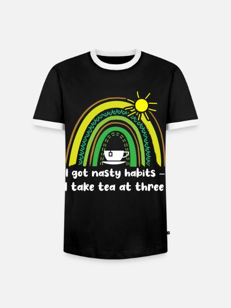 Teeliebhaber, Teetrinker, Teezeit - Männer Kontrast-T-Shirt - Schwarz/Weiß