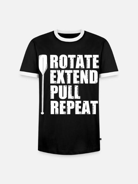 Drachenbootrennen, Drachenboote, Bleischlag - Männer Kontrast-T-Shirt - Schwarz/Weiß
