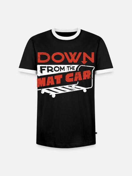 Runter Vom Mattenauto, Fitnesstrainer - Männer Kontrast-T-Shirt - Schwarz/Weiß