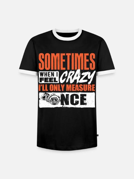 Zimmermann, Holzarbeiter - Männer Kontrast-T-Shirt - Schwarz/Weiß