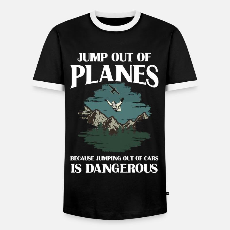 Skydiving, Skydiving - Men's Ringer Shirt - black/white