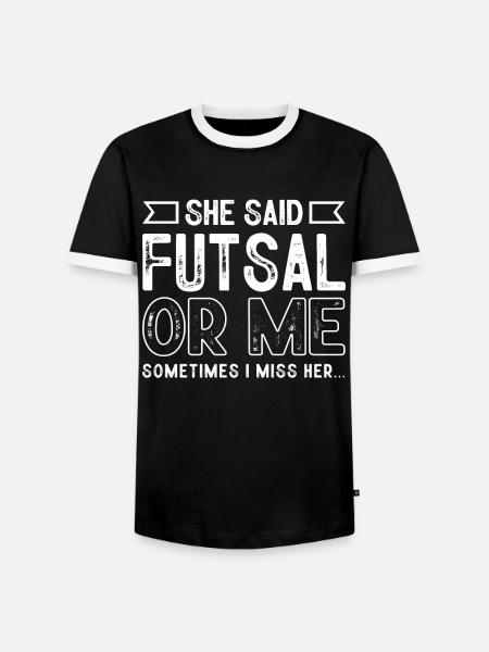 Futsal, Fußball, - Männer Kontrast-T-Shirt - Schwarz/Weiß