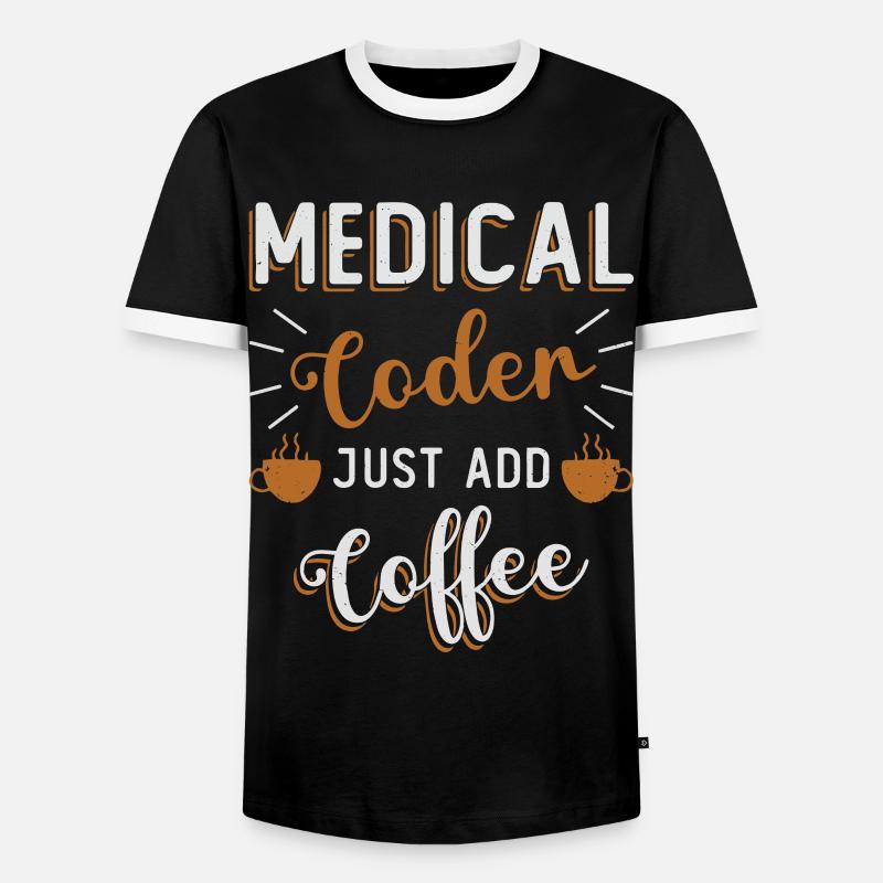 Medizinischer Kodierer, Programmierer - Männer Kontrast-T-Shirt - Schwarz/Weiß