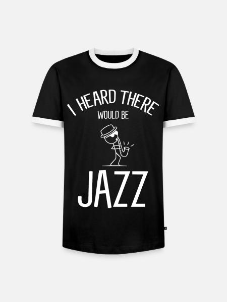 Jazzmusik - Jazzmusiker - Männer Kontrast-T-Shirt - Schwarz/Weiß