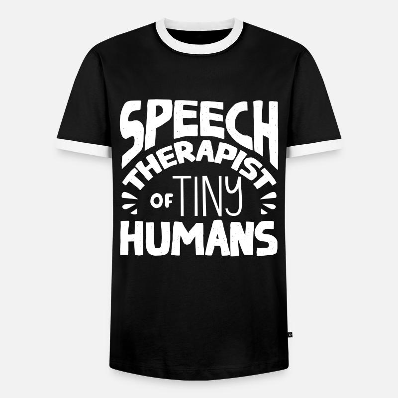 Speech-language pathology, speech-language pathologist - Men's Ringer Shirt - black/white