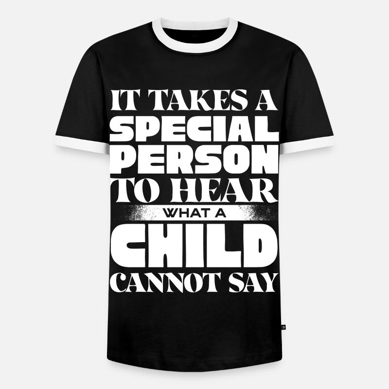 Speech-language pathology, speech-language pathologist - Men's Ringer Shirt - black/white