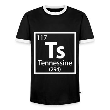 Tableau périodique Tennessine Element - T-shirt contrasté Homme - noir/blanc - Devant - AI Model Female 172 light (172cm) & AI Model Male 178 light (178cm)