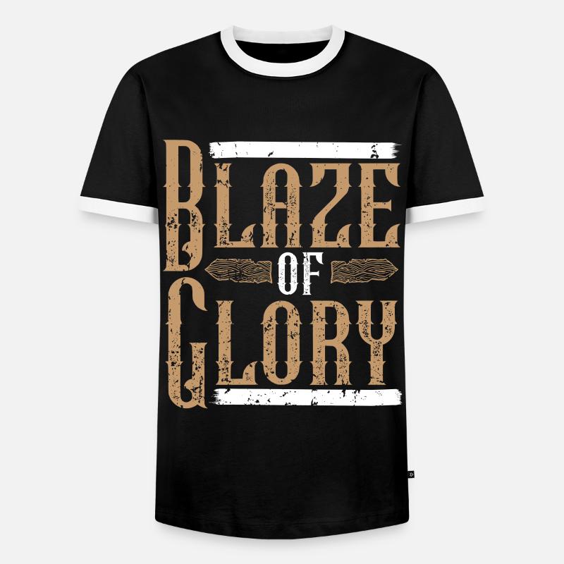 Wood-burning pyrography master carpenter - Men's Ringer Shirt - black/white