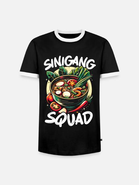 Philippinisches Essen, Pinoy-feinschmecker, - Männer Kontrast-T-Shirt - Schwarz/Weiß