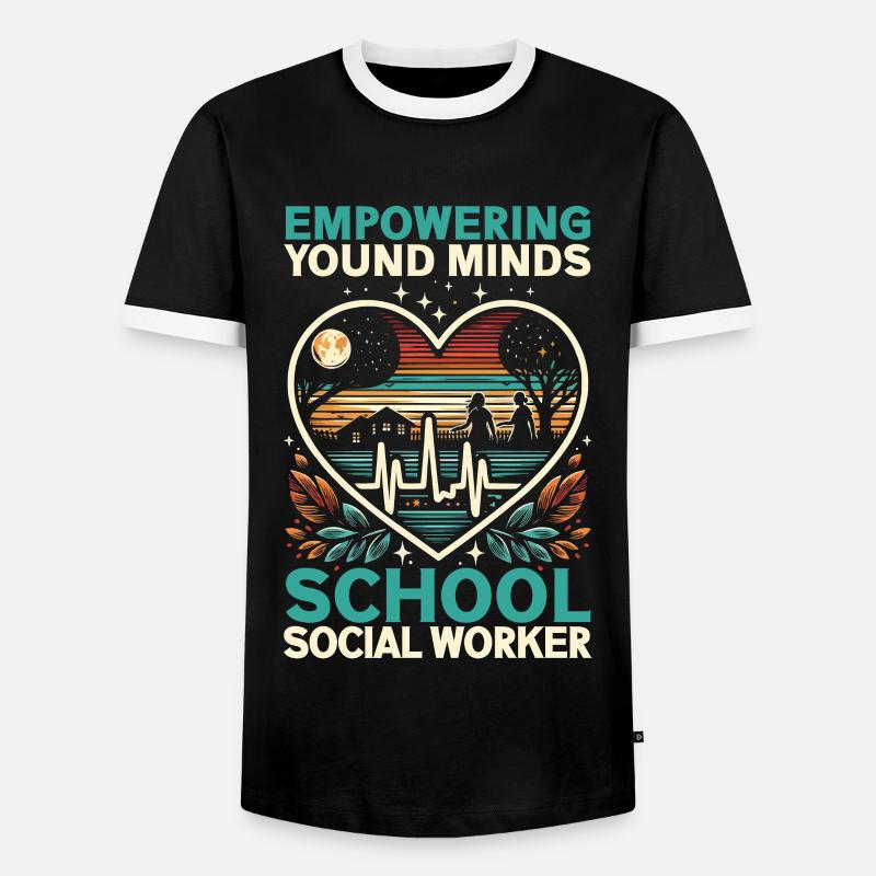 Sozialarbeiter Beruf Beruf Sozial - Männer Kontrast-T-Shirt - Schwarz/Weiß