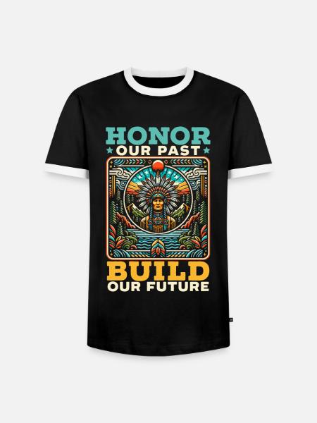 Indianischer Cherokee-apache-stamm Indianer - Männer Kontrast-T-Shirt - Schwarz/Weiß