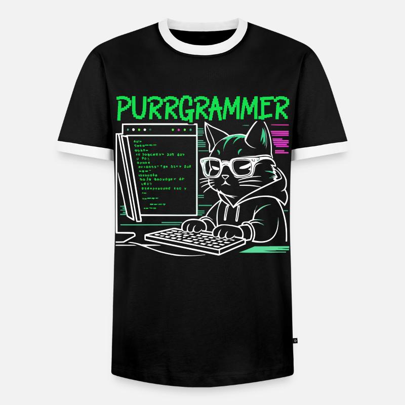 Lustiger Programmierer Programmierer - Männer Kontrast-T-Shirt - Schwarz/Weiß