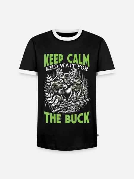 Liebe Hirschjagdsaison Hirschjäger Tierjäger - Männer Kontrast-T-Shirt - Schwarz/Weiß