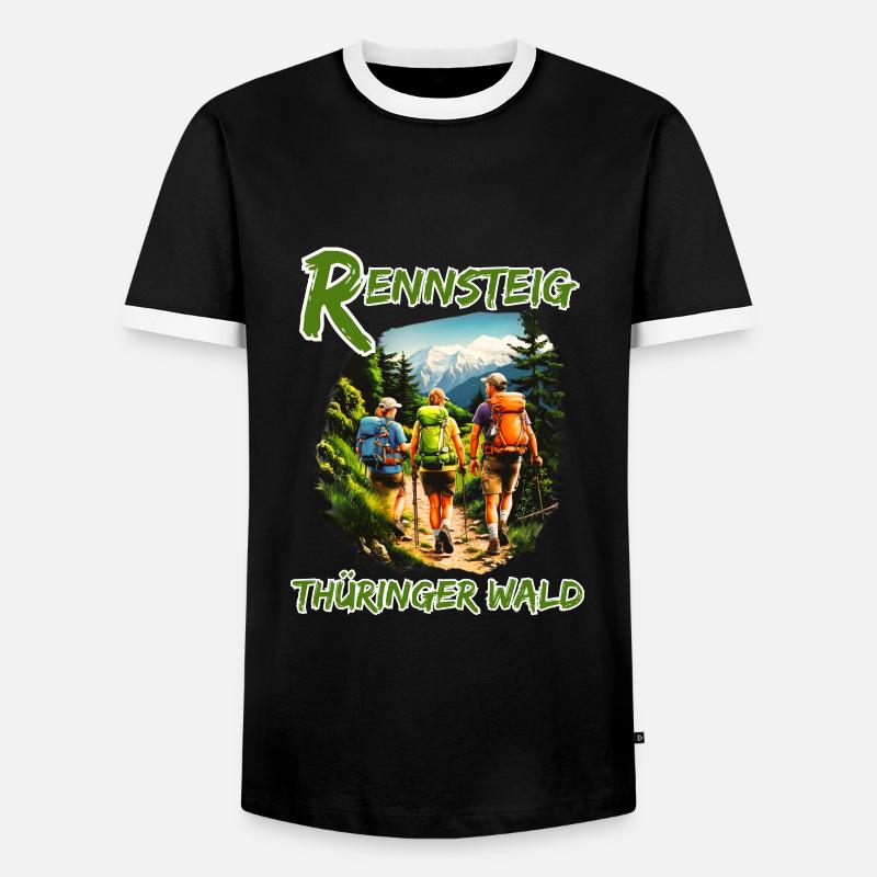 Rennsteig-Thuringian Forest-Thuringia - Men's Ringer Shirt - black/white