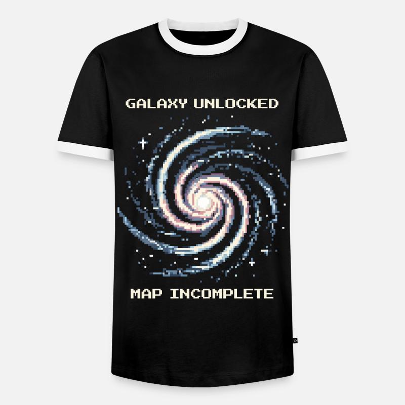 Galaxy Unlocked | Map incomplete - Men's Ringer Shirt - black/white