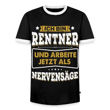 Lustiges Ruhestand Rente Nervensäge Fun Geschenk - Männer Kontrast-T-Shirt - Schwarz/Weiß - Vorne - AI Model Female 172 light (172cm) & AI Model Male 178 light (178cm)