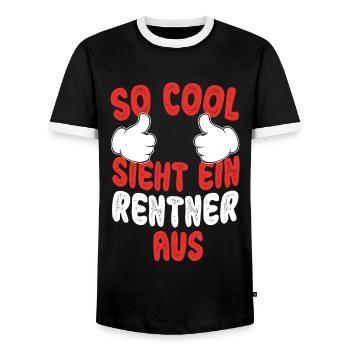 Cooles Ruhestand Rente Freizeit Fun Geschenk - Männer Kontrast-T-Shirt - Schwarz/Weiß - Vorne - AI Model Female 172 light (172cm) & AI Model Male 178 light (178cm)