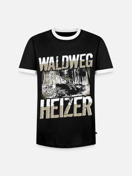 MTB Mountainbiker - Waldweg Heizer - Männer Kontrast-T-Shirt - Schwarz/Weiß