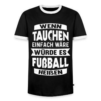 Tauchen Diver Taucherin Lustig Taucher - Männer Kontrast-T-Shirt - Schwarz/Weiß - Vorne - AI Model Female 172 light (172cm) & AI Model Male 178 light (178cm)