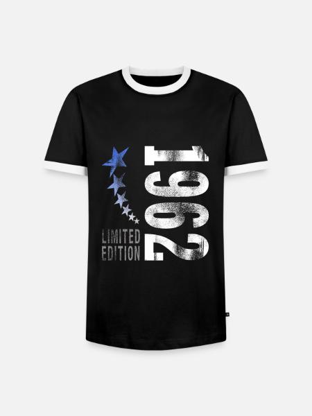 1962 born - Men's Ringer Shirt - black/white