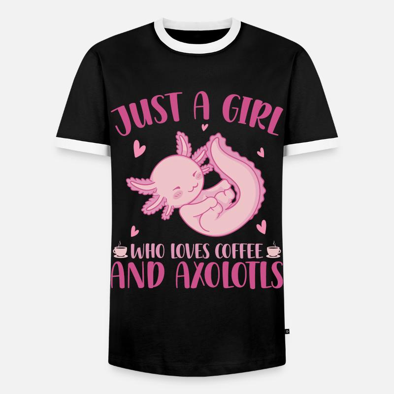 Axolotl - Men's Ringer Shirt - black/white