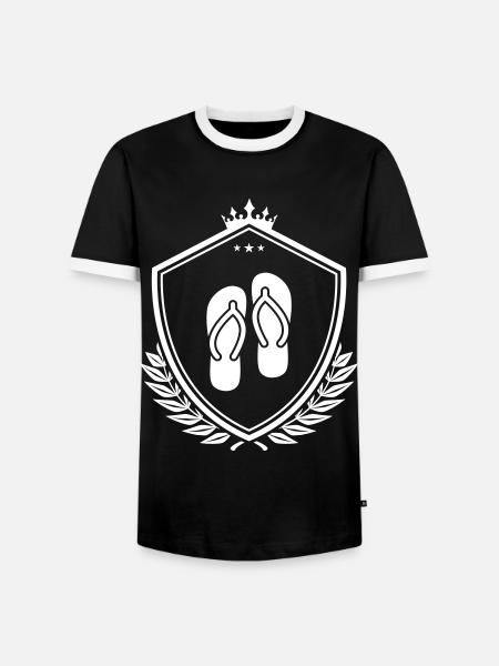 Flip-flops icon - Men's Ringer Shirt - black/white