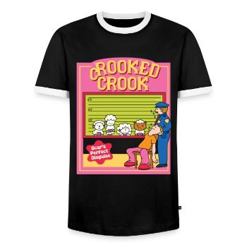 Crooked Crook - Déguisement parfait de Scar - T-shirt contrasté Homme - noir/blanc - Devant - AI Model Female 172 light (172cm) & AI Model Male 178 light (178cm)