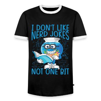 I Don't Like Nerd Jokes, Not One Bit - Science - Men's Ringer Shirt - black/white - Front - AI Model Female 172 light (172cm) & AI Model Male 178 light (178cm)