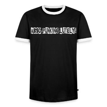 Abso-Punking-Lutely! - Gothique - Gothique - Concert - T-shirt contrasté Homme - noir/blanc - Devant - AI Model Female 172 light (172cm) & AI Model Male 178 light (178cm)