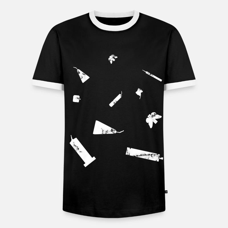 Pyro Collection - Männer Kontrast-T-Shirt - Schwarz/Weiß