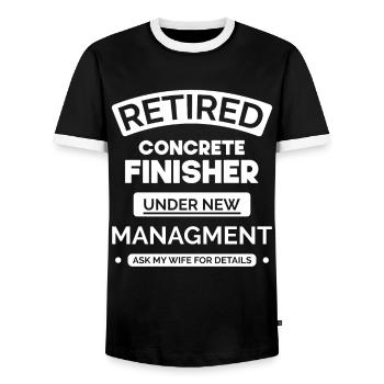 Pavés de béton retirés - T-shirt contrasté Homme - noir/blanc - Devant - AI Model Female 172 light (172cm) & AI Model Male 178 light (178cm)