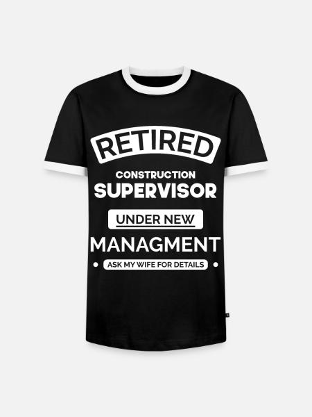 Retired site manager - Men's Ringer Shirt - black/white