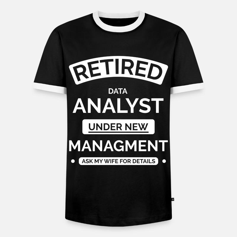 Datenanalyst im Ruhestand - Männer Kontrast-T-Shirt - Schwarz/Weiß