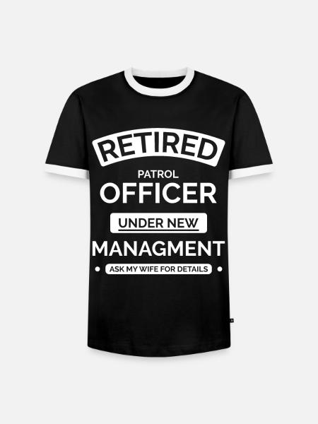 Retired police officer - Men's Ringer Shirt - black/white