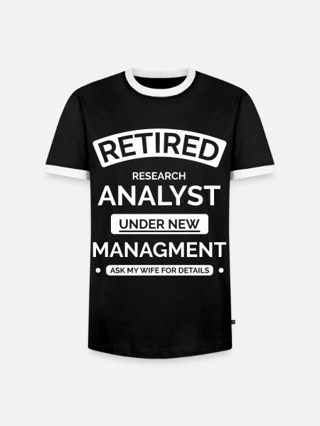 Retired Research Analyst - Men's Ringer Shirt - black/white