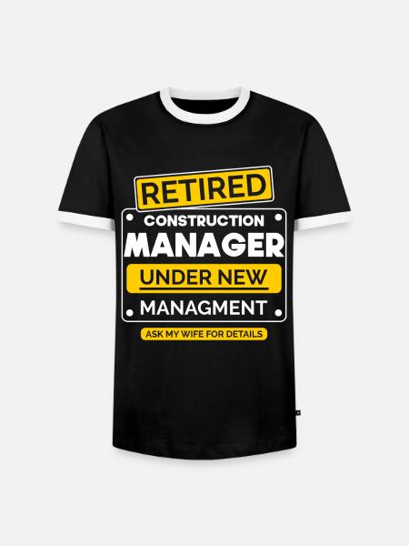 Site Manager Retirement - Men's Ringer Shirt - black/white